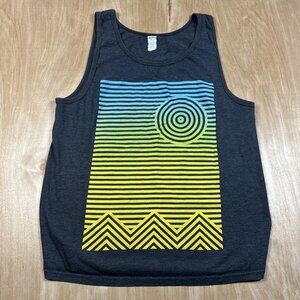 Coachella 2014 Mens Gray Double Sided Tank Top Size Medium OutKast Muse Beck AFI